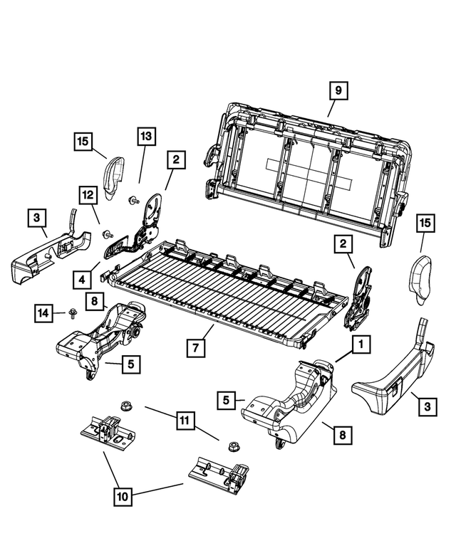 5077067AA - Interior Trim: Seat Bracket, Left for Mopar Image