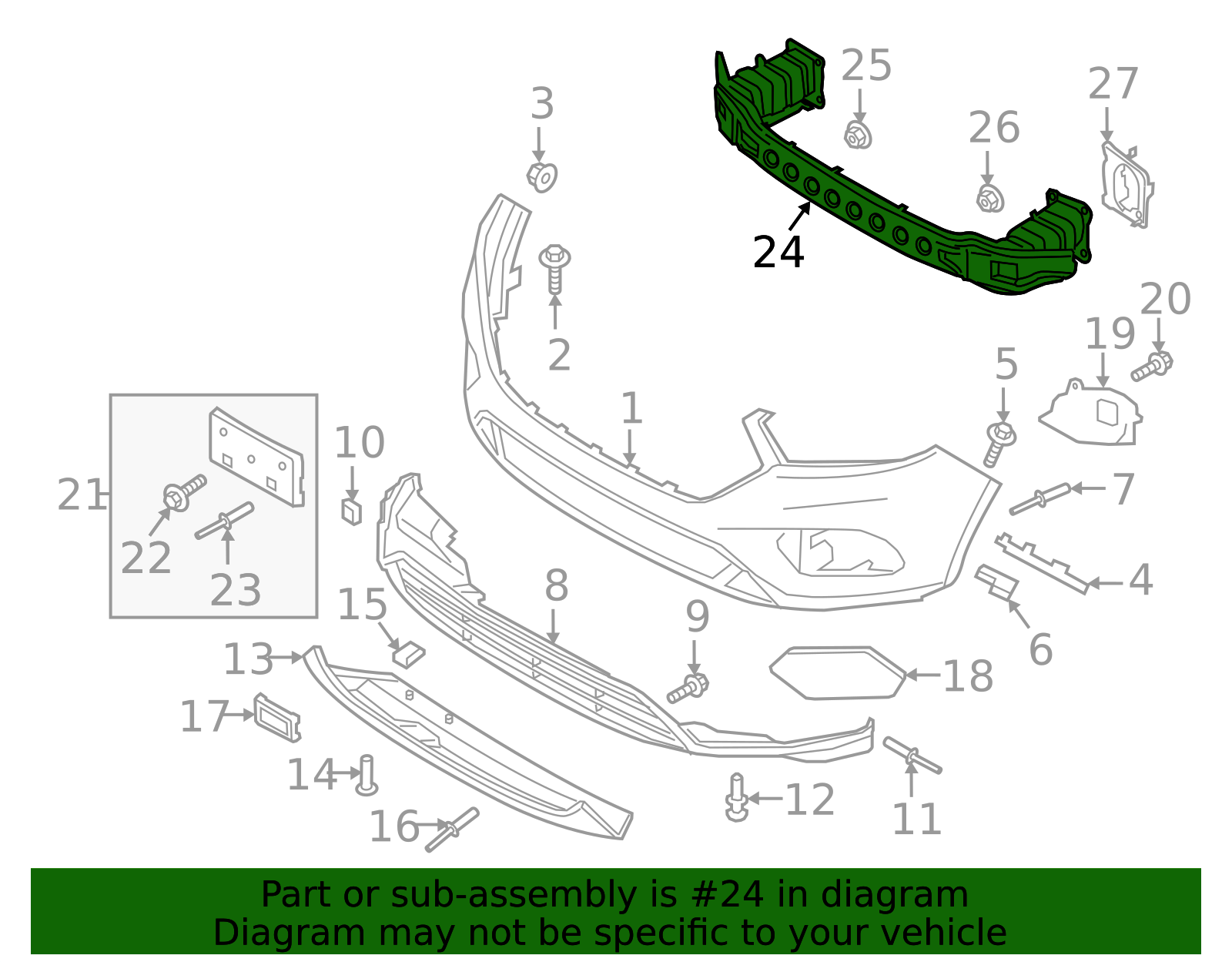 CV6Z-17757-C - Impact Bar 2017-2019 Ford | Ford Parts Direct