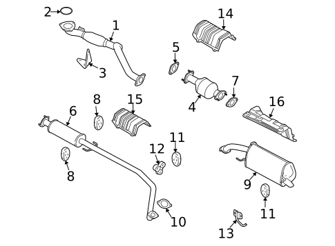 Exhaust Components for 2011 Chevrolet Aveo5 #0
