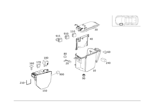 Equipment Compartment and Control Units for 2014 Mercedes-Benz GLK250 #0