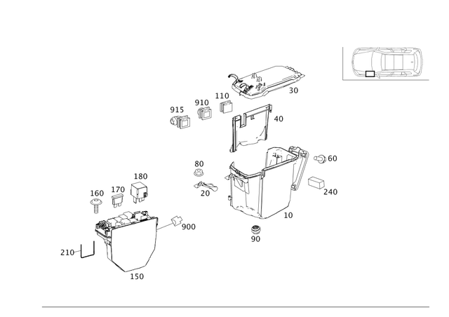 231900770764 - Electrical Equipment and Instruments: Elec. Center, Base Module for Mercedes-Benz Image image