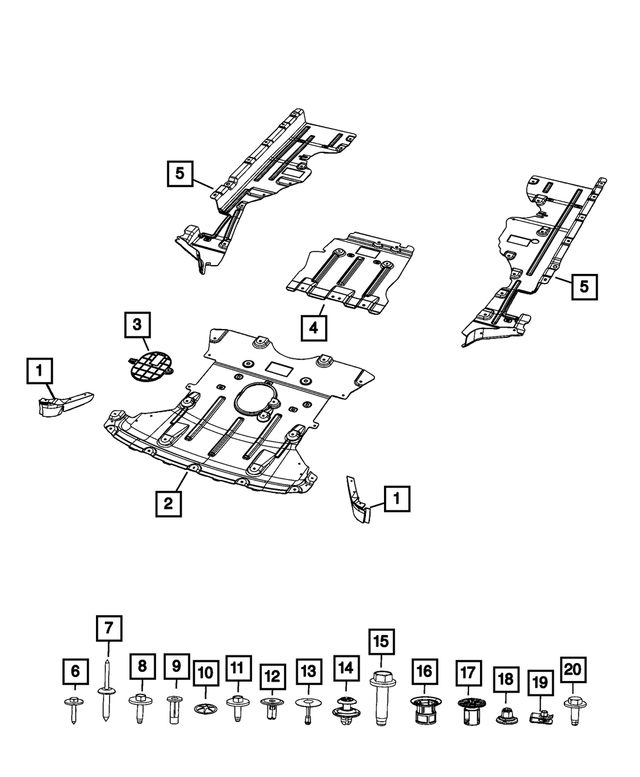 6511016AA - Frame, Bumper and Fascia: Rivet Nut for Jeep: Grand Cherokee, Grand Cherokee L, Wrangler Image