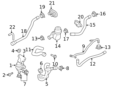 Hoses & Pipes for 2009 Audi A5 Quattro #1