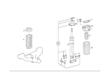 1243206330 - Springs, Suspension and Hydraulics: Damper Strut for Mercedes-Benz Image