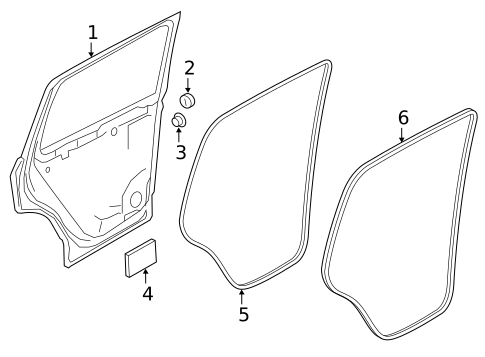 Door & Components for 2019 Volkswagen Tiguan #1