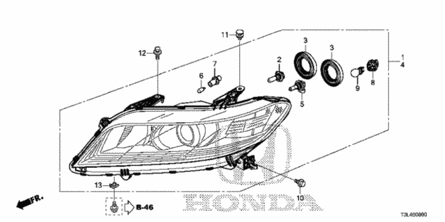 Headlight (1) for 2014 Honda Accord #0