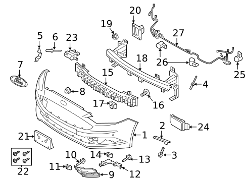 Bumper & Components - Front for 2018 Ford Fusion #0