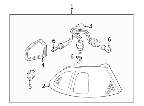Tail Lamps for 2000 Toyota Corolla #0