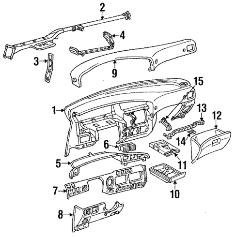Instrument Panel for 1993 Toyota Land Cruiser #0