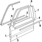 51211913057 - : 1984-1991 BMW - Belt Weather-Strip for BMW: 318i, 325, 325e, 325i, 325iX Image
