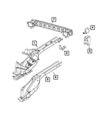 68246111AA - Frame, Bumper and Fascia: Frame Rail Bracket for Mopar Image