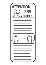569733E500 - Body: Air Bag Label for Kia: Sorento Image