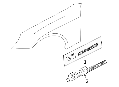 Exterior Trim - Fender for 2006 Mercedes-Benz CLS55 AMG #0
