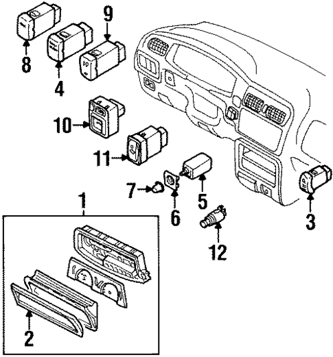 Cluster & Switches for 2001 Isuzu Rodeo Sport #0