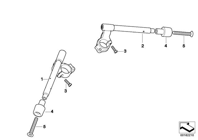 32717677546 - : Adjustable Handle Bar, Right for BMW-Motorrad Image