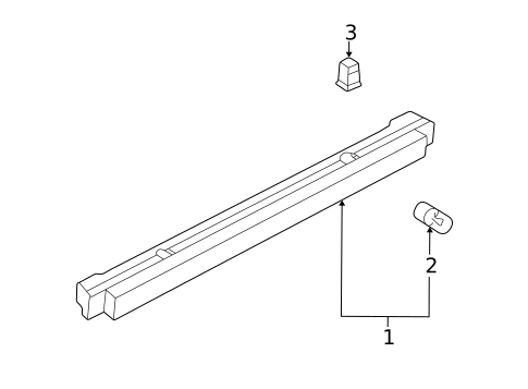 High Mounted Stop Lamp for 2000 Audi A4 Quattro #1