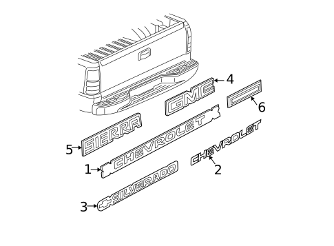 Exterior Trim - Pick UP Box for 2003 GMC Sierra 1500 #8