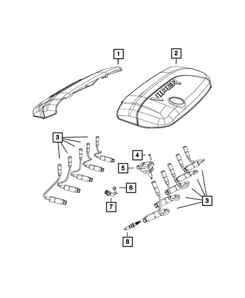 Ignition - Spark Plugs, Cables, Coils, and Glow Plugs for 2015 Dodge Viper #0