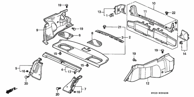 Rear Tray - Rear Panel for 1995 Honda Accord #0