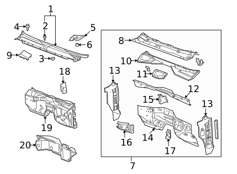 Cowl for 2007 Chevrolet Suburban 1500 #0