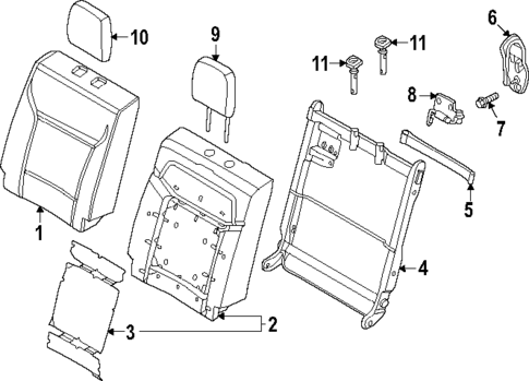 Rear Seat Components for 2025 Ford F-150 #1