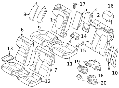 Rear Seat Components for 2023 Porsche Taycan #0