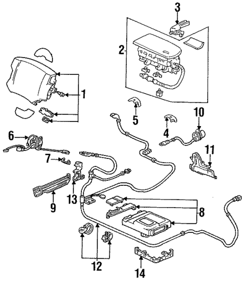 Air Bag Components for 1991 Honda Accord #0