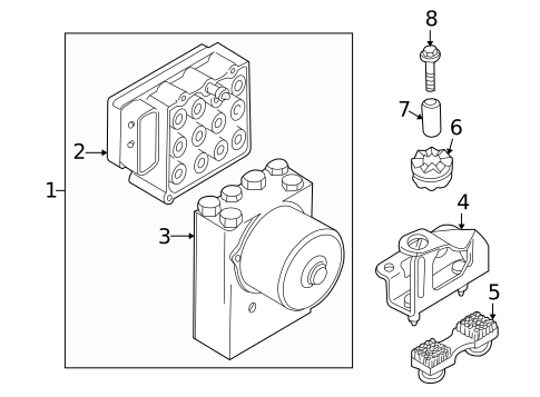 ABS Components for 2001 BMW 325xi #1
