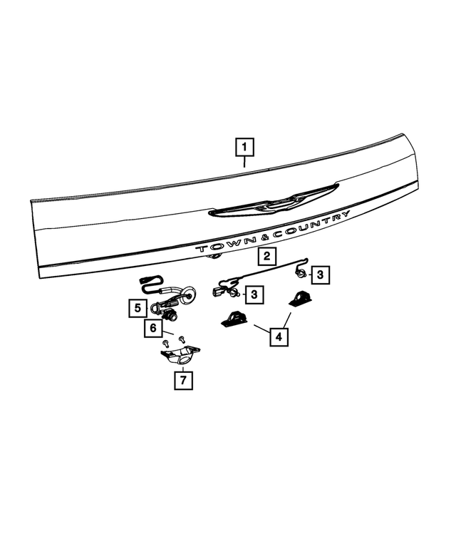 1SQ24JBFAE - : Lift-Gate Handle for Mopar Image