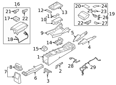 Center Console for 2020 Kia K900 #0