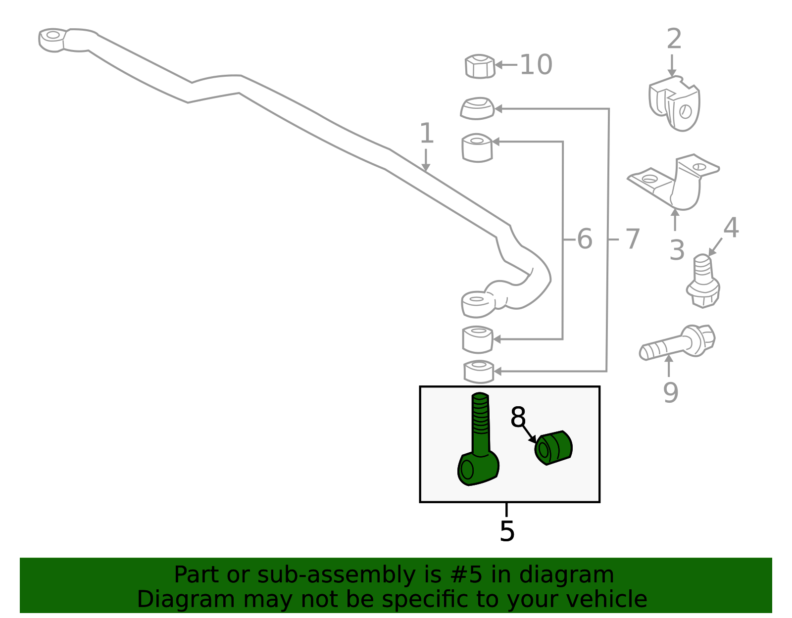 1998-2007 Toyota Land Cruiser Link Assembly 48820-60032 | Toyota