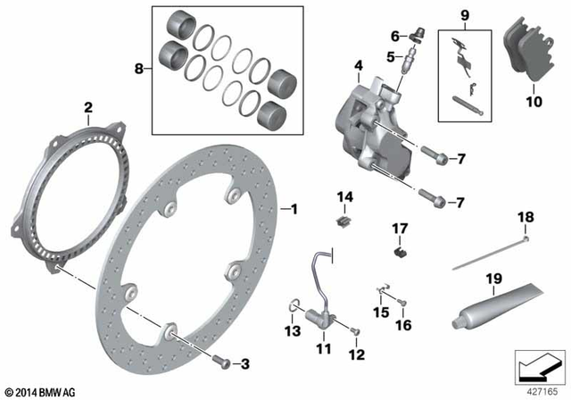 34527697284 - : Wheelspeed Sensor for BMW-Motorrad Image