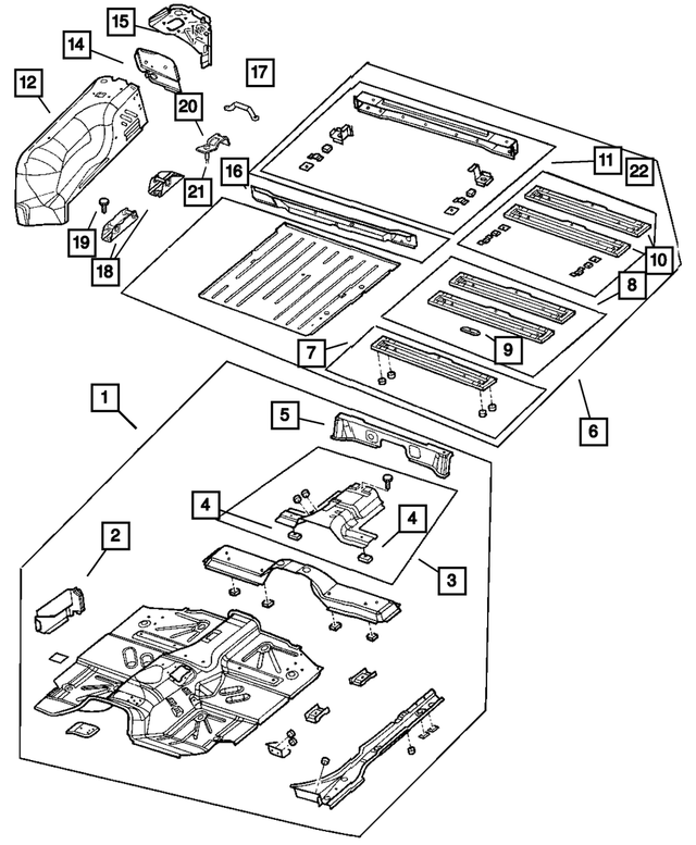 56052669AA - : Rear Seat Bracket, Left for Mopar Image