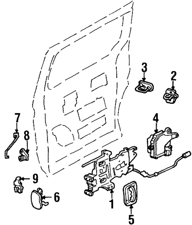 XF5Z12264A10AA - : Sliding Door Striker for Ford Image