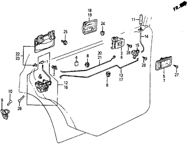 Rear Door Locks for 1985 Honda Civic #0