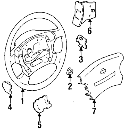 Steering Wheel & Trim for 1998 Nissan Sentra #0