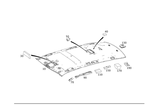 Roof Lining/Headlining for 2010 Mercedes-Benz GLK350 #0