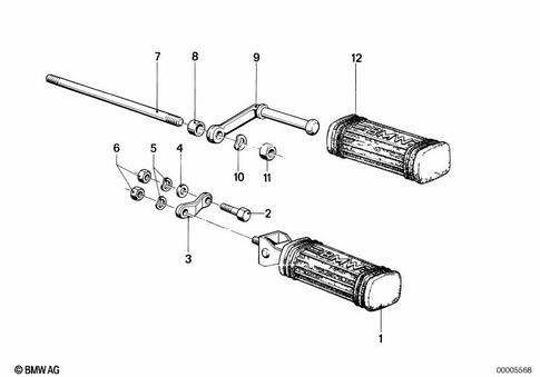 Footrests for 1984 BMW-Motorrad R 80 RT #2