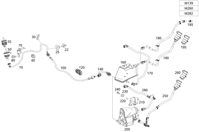2474700264 - Fuel System: Purge Line for Mercedes-Benz: 180A, 180b, 220a, A220, CLA250, CLA35 AMG, CLA45 AMG, CLA45 AMG S, GLA250, GLA35 AMG Image image