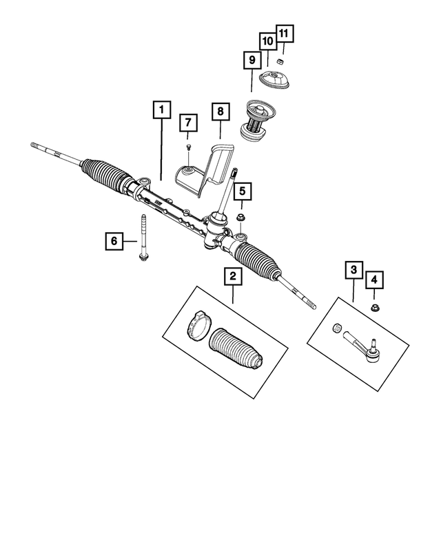 68631127AA - Steering: Rack And Pinion Gear for Jeep: Compass Image
