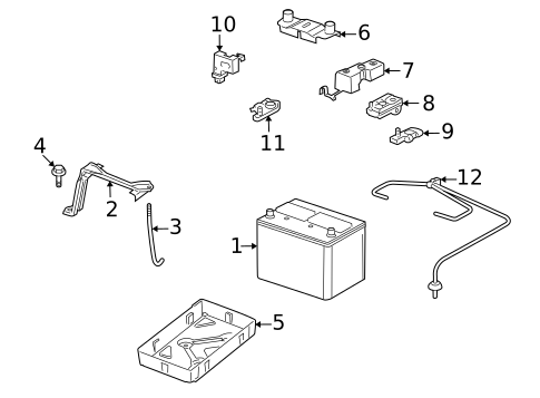 Battery for 2009 Lexus GS450h #1