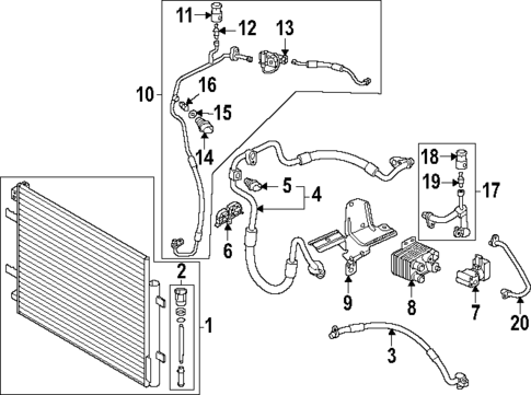 Condenser, Compressor & Lines for 2024 Audi Q4 e-tron #0