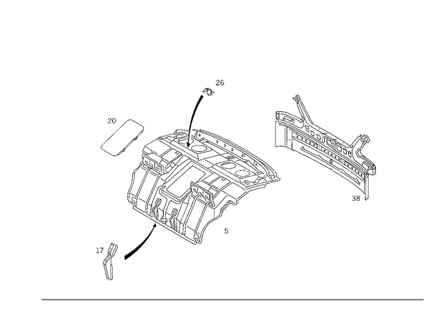 1406400260 - Rear End: Rear Panel for Mercedes-Benz Image image