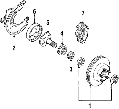 Front Brakes for 1988 Ford Ranger #1