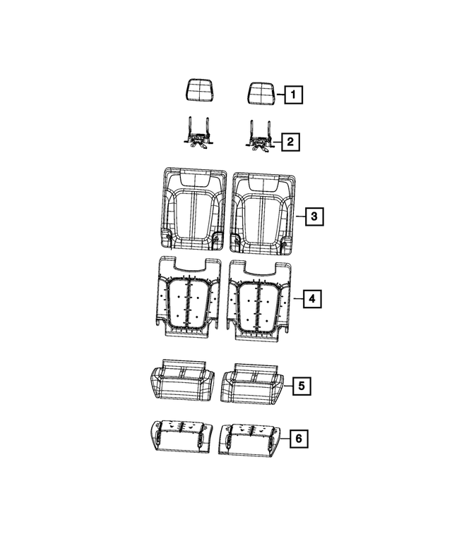 6XS681X7AB - Interior Trim: Third Row Headrest for Mopar Image