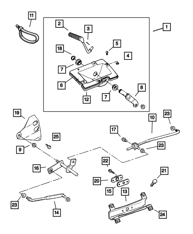 « 53001284 – Transfer Case Model 242 [DHC, DHP] : Levier De Sélection De Rapport Logement pour Mopar Image »