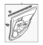 83780TM8A06ZC - : 2012-2014 Honda Insight - Lining L Rear Door *NH848L* (Medium Warm Gray) for Honda: Insight Image