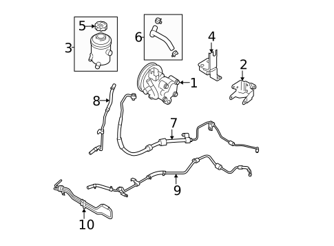 Pump & Hoses for 2009 Hyundai Accent #0