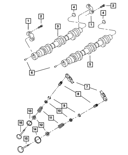 Camshaft and Valve for 2011 Ram Dakota #0