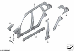 41007955051 - Bodywork: Reinforcement Door Sill Left for BMW Image